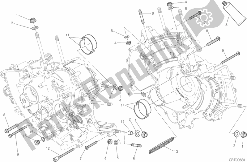 Todas las partes para 10a - Par De Semicárter de Ducati Superbike Panigale R USA 1199 2015